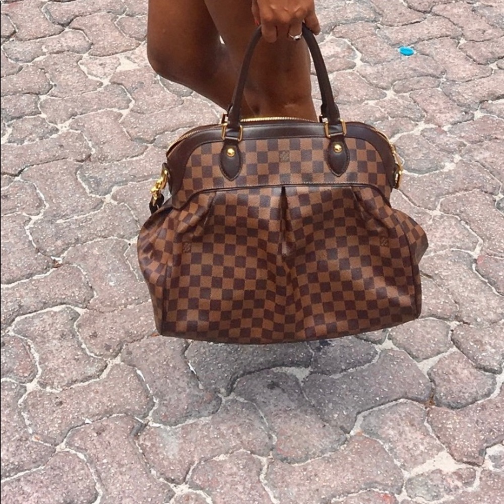 Louis Vuitton Trevi GM in Damier collection..